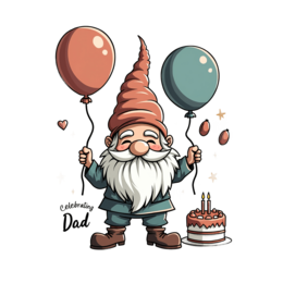 celebrating dad gnome SVG PNG design