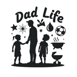 dadlife familyactivities SVG PNG design with hand-drawn style, bold lettering