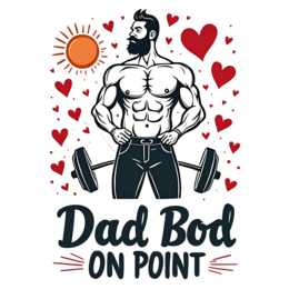 dad bod weightlifting SVG PNG design with bold lettering