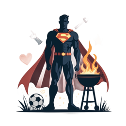 superhero grilling SVG PNG design