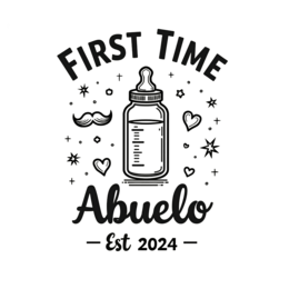 first time abuelos SVG PNG design with bold lettering