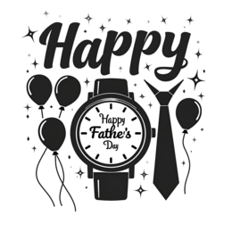 day time balloon tie SVG PNG design with bold lettering