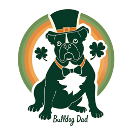 bulldog stpatricks shirt SVG PNG design with bold lettering