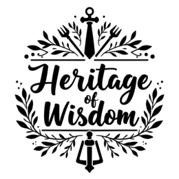 heritage wisdom floral SVG PNG design with bold lettering, black floral elements
