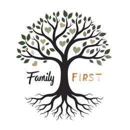 family tree significance SVG PNG design with hand-drawn style, bold lettering, black and orange floral elements