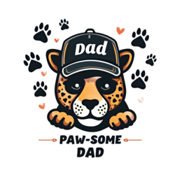 paw some dad SVG PNG design with bold lettering
