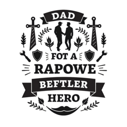 dad quote SVG PNG design with bold lettering, black and white floral elements