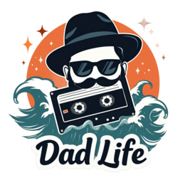 dad life cassette shirt SVG PNG design with bold lettering