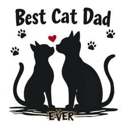 best cat dad ever SVG PNG design with bold lettering