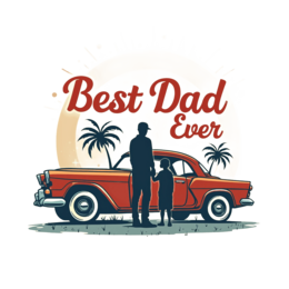 father child moment SVG PNG design with bold lettering