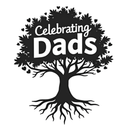 day celebrating tree hearts SVG PNG design with bold lettering, black and white floral elements