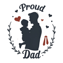father child pride shirt SVG PNG design with bold lettering