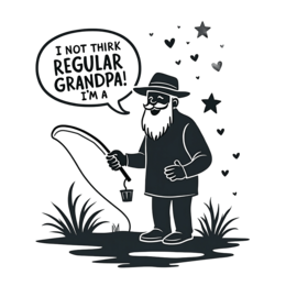 i not think regular grandpa i'm a SVG PNG design with bold lettering