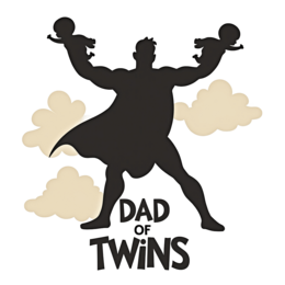 dad twins SVG PNG design with bold lettering