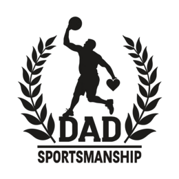 dad score dedication shirt SVG PNG design with bold lettering, black and white floral elements, an uplifting message