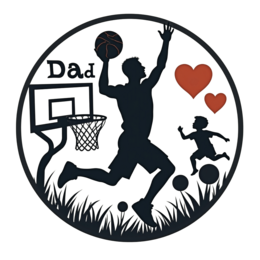 dad basketball love SVG PNG design