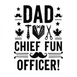 father fun officer SVG PNG design with bold lettering
