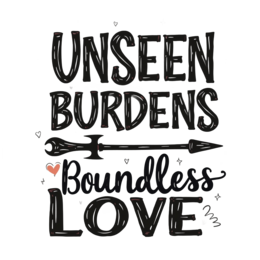 unseen burdens boundless love quote SVG PNG design with bold lettering