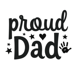 father's day proud hand print SVG PNG design with bold lettering