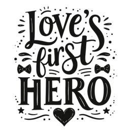 love hero SVG PNG design with bold lettering