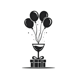 gift balloons SVG PNG design with clean design elements
