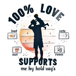 love support silhouette SVG PNG design with bold lettering