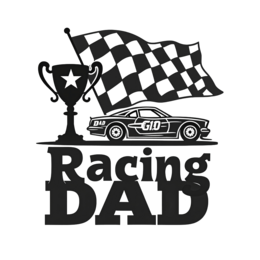 father dad racing shirt SVG PNG design with bold lettering