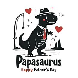 papasaurus fishing shirt SVG PNG design with bold lettering