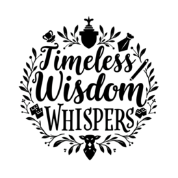 quotes timeless wisdom floral SVG PNG design with black and white floral elements