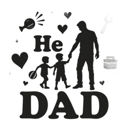 dad children love SVG PNG design with bold lettering