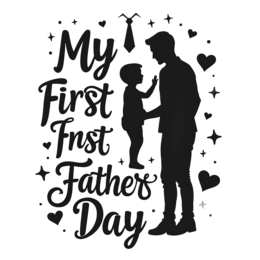 father son first day shirt SVG PNG design with bold lettering