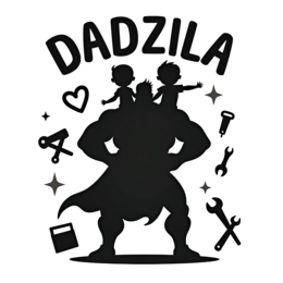 dadzila superhero shirt SVG PNG design with clean design elements