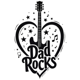 music dadrocks shirt SVG PNG design with bold lettering