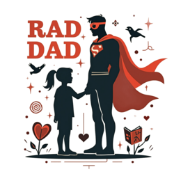 parents superhero SVG PNG design with red floral elements