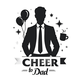 cheer to dad shirt SVG PNG design with bold lettering
