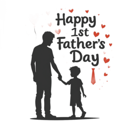 fathersday silhouette heart SVG PNG design with bold lettering