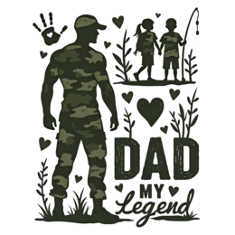 dad legend fishing SVG PNG design with hand-drawn style, bold lettering