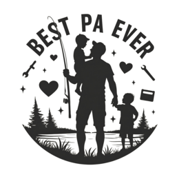 fishing father son SVG PNG design with bold lettering