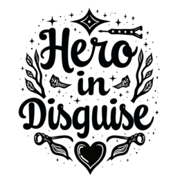 hero disguise SVG PNG design with bold lettering
