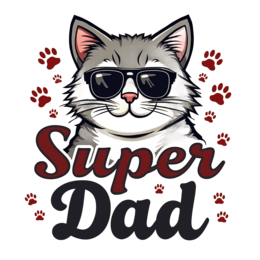 super dad cat shirt SVG PNG design with bold lettering