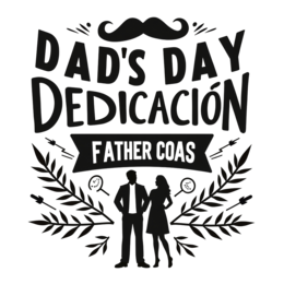 day dedication family SVG PNG design with bold lettering, black floral elements, an uplifting message