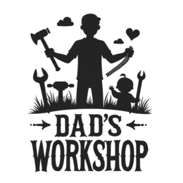 dad's workshop SVG PNG design with bold lettering