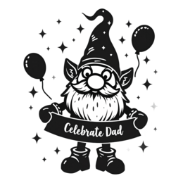 fathersday gnome SVG PNG design with clean design elements