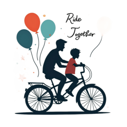 ride together bicycle SVG PNG design