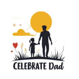 fathersday dad sunshine SVG PNG design with bold lettering, red and yellow floral elements