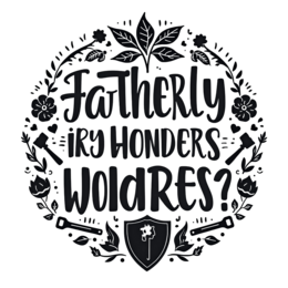 fatherly inspiration floral SVG PNG design with bold lettering, black and white floral elements