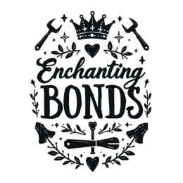 enchanting graphics SVG PNG design with bold lettering, black and white floral elements