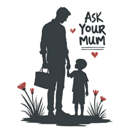 parenting love shirt SVG PNG design with bold lettering, red floral elements