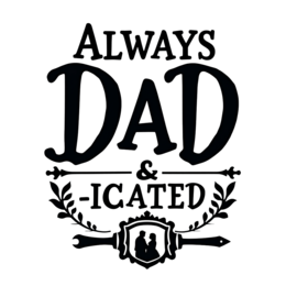 quotes dad statement SVG PNG design with bold lettering, black and white floral elements
