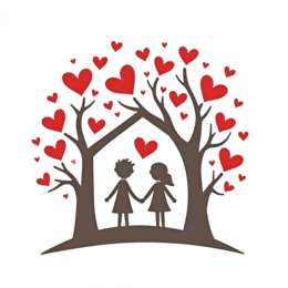 love trees hearts SVG PNG design